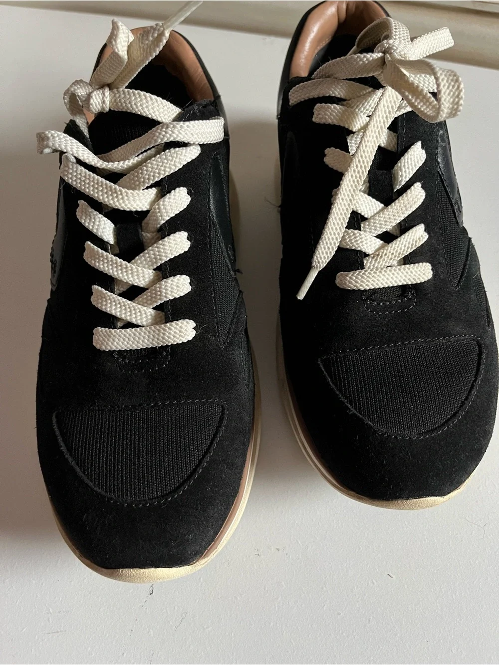 Women’s Tory Sport Bubble Sneaker Black/Ivory Pearl/Gazelle leather sporty 8.5